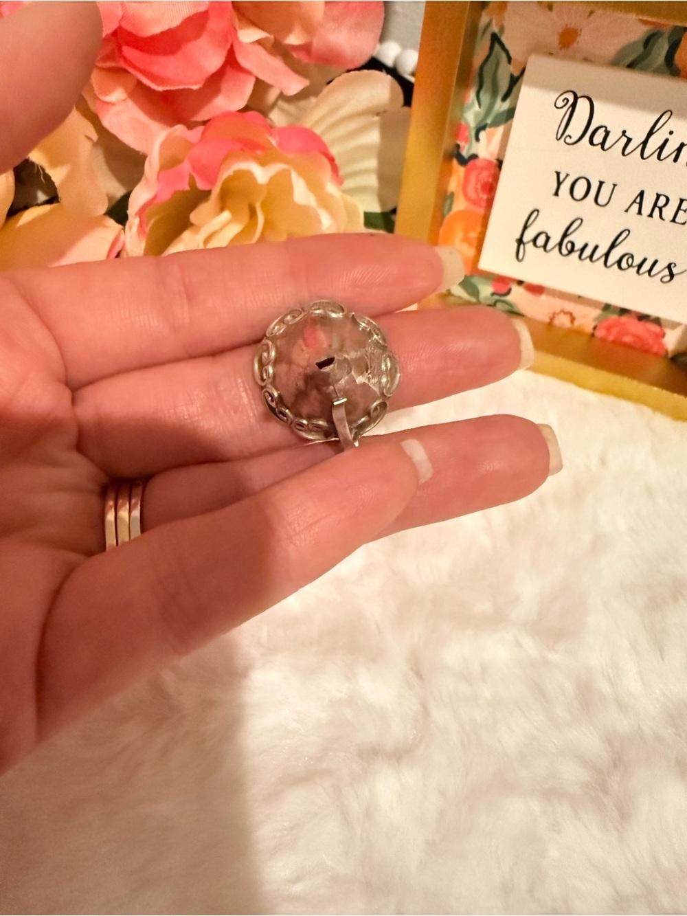 Vintage Sterling Silver Perfume Funnel Floral 925 Mini Antique Vanity Tool - Picture 9 of 10